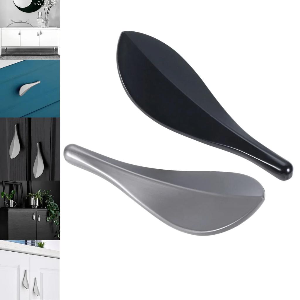 1Pc 88*31mm European Leaf Shaped Hole Pitch 29mm Cabinet Knob Door Pull Handle Furniture Dresser Kitchen Simple Handles and Knob