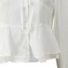 Ribbon Neck Square Double Ruffle Blouse  Gq1sh009f 