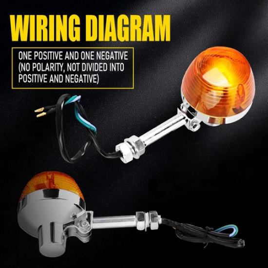 Motorcycle Turn Signal Light For Honda C70 CT70 CT90 XL100 CB350 CM400 CB450 EOA