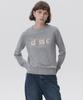 PLAC WOMEN Classic Jacquard Logo Knit Melange Grey
