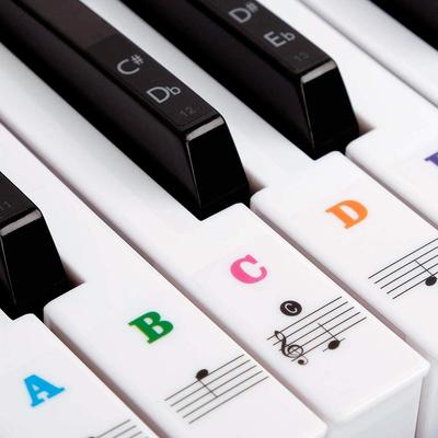 Key Piano Keyboard Musical Note Full 88 for Piano Finger Practice 88/61/54/49/37 Stickers, Stickers, Set, Keys, Peelable, Beginners, Practice,