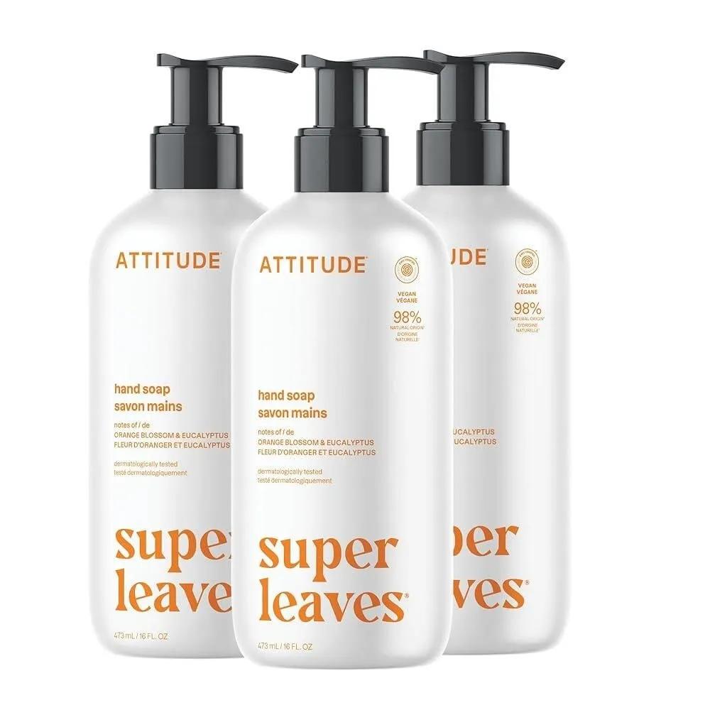 Attitude Orange Blossom Eucalyptus Liquid Hand Soap 473ml Set of 3