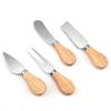 Four-piece Stainless Steel Wooden Handle Cheese Knife Butter Knife Pizza Knife Spatula