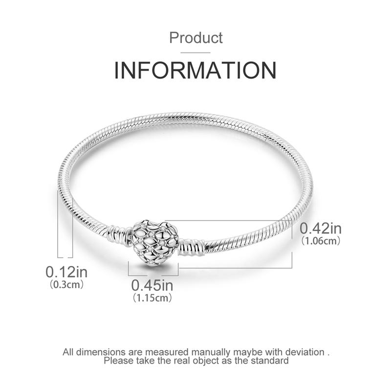 New Original 925 Silver Bracelet Heart Butterfly Bracelet For Women Fit Original Bracelet Charms Beads Jewelry DIY Gift