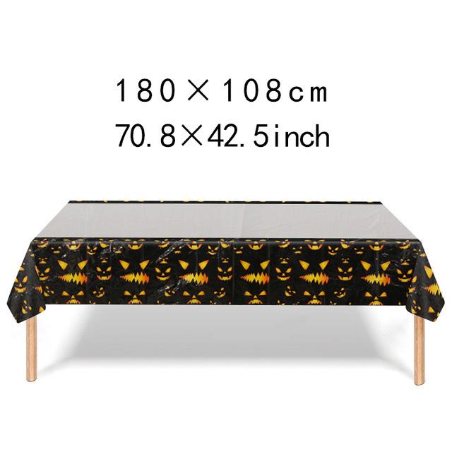Halloween Character Waterproof PE Tablecloth for Indoor Party Decoration