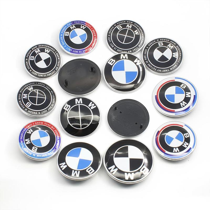 Drswk4 2Pc ABS 82mm 74mm Car Front Hood Emblem Rear Boot Trunk Logo For BMW M G20 G32 G11 X3 X5 X4 X6 X7 G30 G12 F40 F30 X1 Accessories