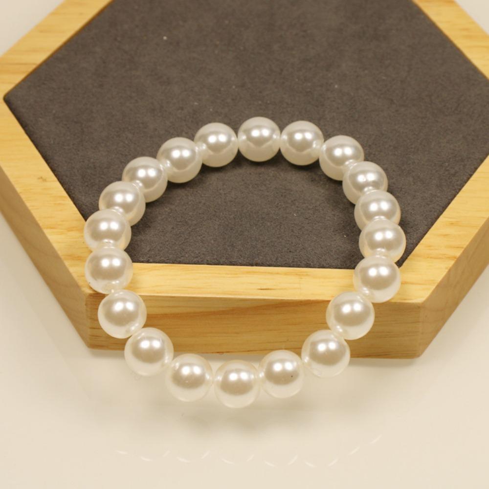 

Elegant Cubic Zirconia Round Buckle Freshwater Pearl Beaded Bracelet for Women Stylish Charm Fine Jewelry Wedding Gift белый
