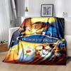 1pc Beauty and The Beast Printing Blanket Soft, All-Season Throw for Living Room, Bedroom,Personalized Gift with Adorable Cartoon Design