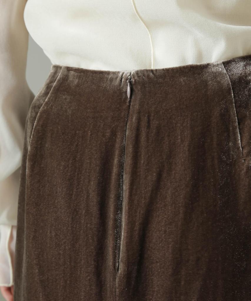 Nano Universe Velour Narrow Size M Greige Women's Skirt, (043), (669-4230331)