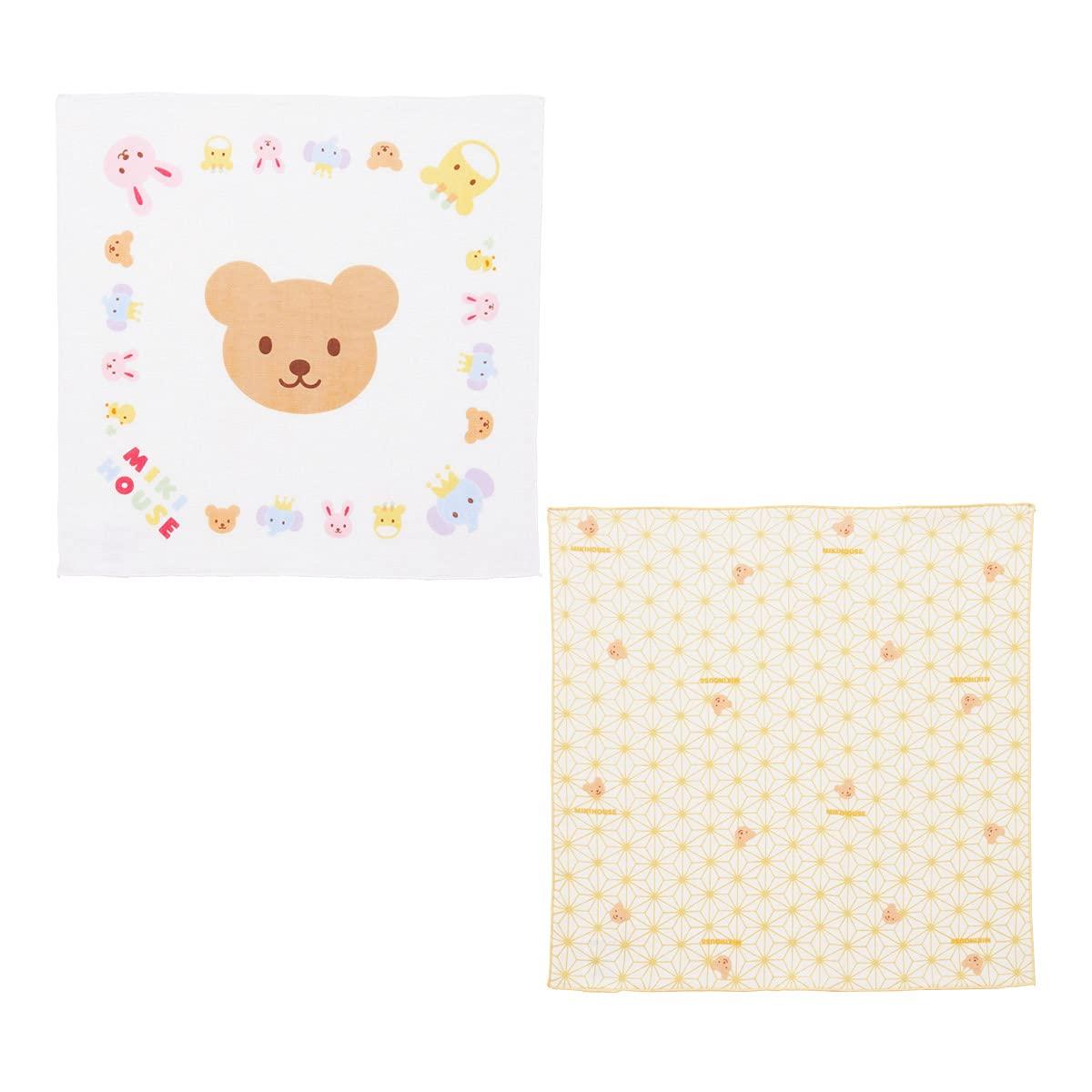 

MIKI HOUSE Gauze Handkerchief Set Handkerchiefs and Gauze Made in Perfect for Bathtime and Baby Suitable for Boys and Baby Baby Shower Yellow (2