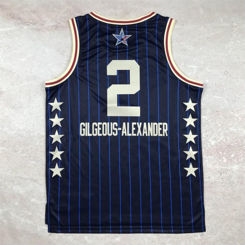 NBA All-Star Blue Hot Press Basketball Jersey Men Women Breathable Sport Wear Practice Game