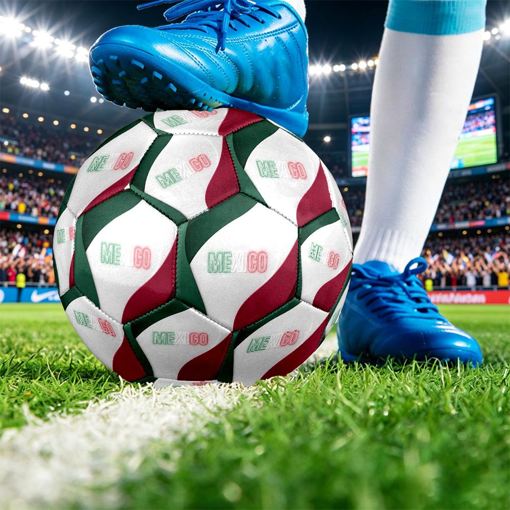 Mexico footbal Printed Size 5 Soccer Ball Wear Resistant Standard Adult Training Football Fan Gift for Indoor Outdoor Match Sports