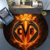 Villarreal Club De Fútbol,Round Area Rug,Carpet Rug for Living Room Bedroom Sofa Playroom Decor,Non-slip Floor Mat