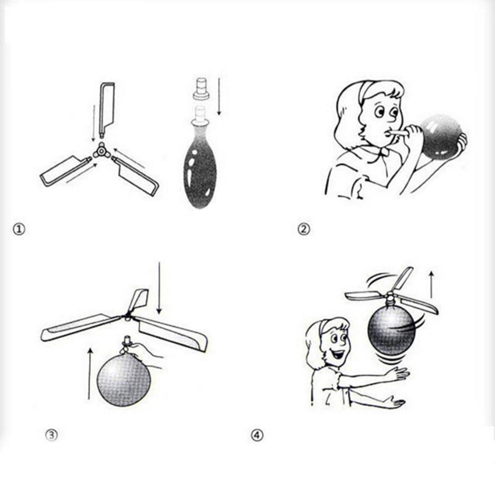 10 Pcs Balloon Helicopter Kids Games Stocking Stuffer Party Favor Flying Toys Gift for Boys Girls