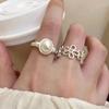 Korean Style Simple Ribbon Bowknot Ring for Women's Fashion Personalized Open Index Sweet Bow Finger Ring Y2K Jewelry Gift Party