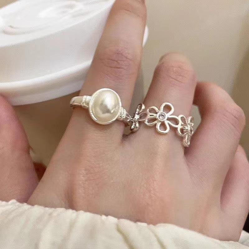 Korean Style Simple Ribbon Bowknot Ring for Women's Fashion Personalized Open Index Sweet Bow Finger Ring Y2K Jewelry Gift Party