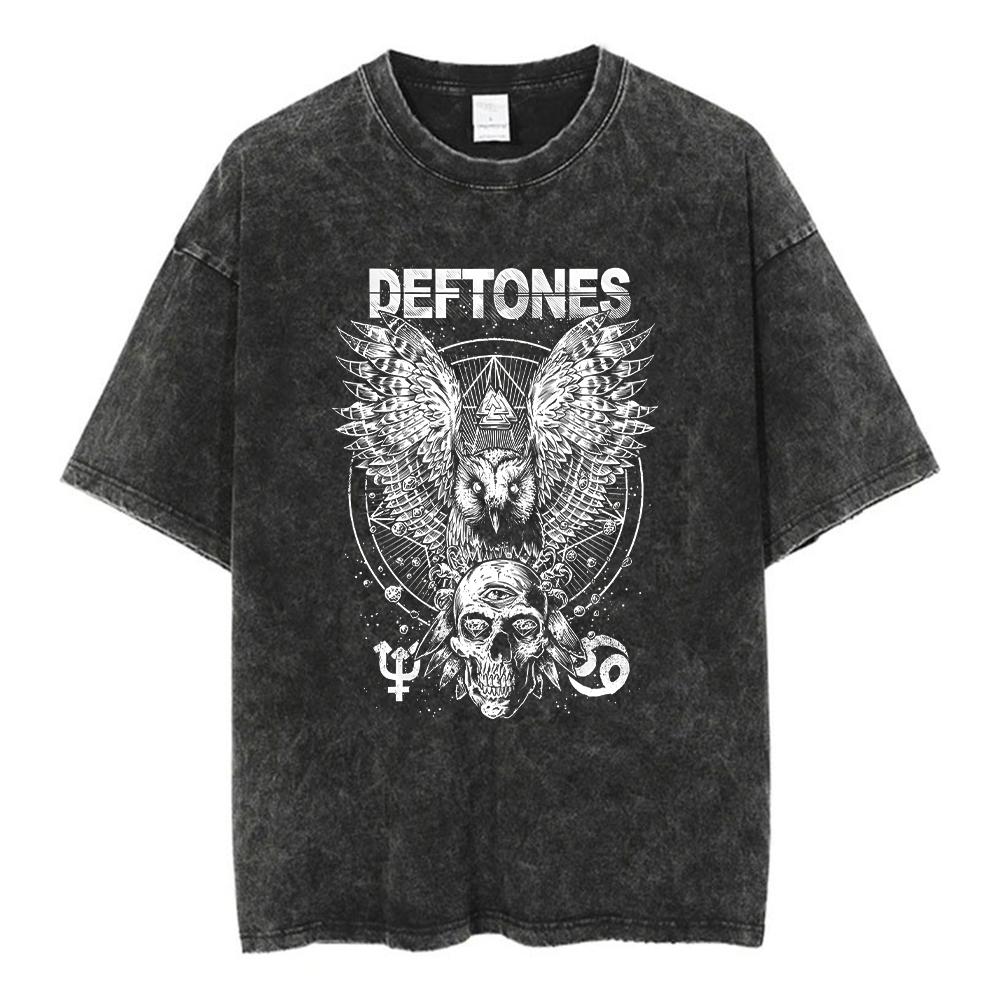 Deftones Band-Diamond Eyes Music Album Cover T-Shirt Metal Rock Clothes Cotton Vintage Short Sleeve Tees Tops