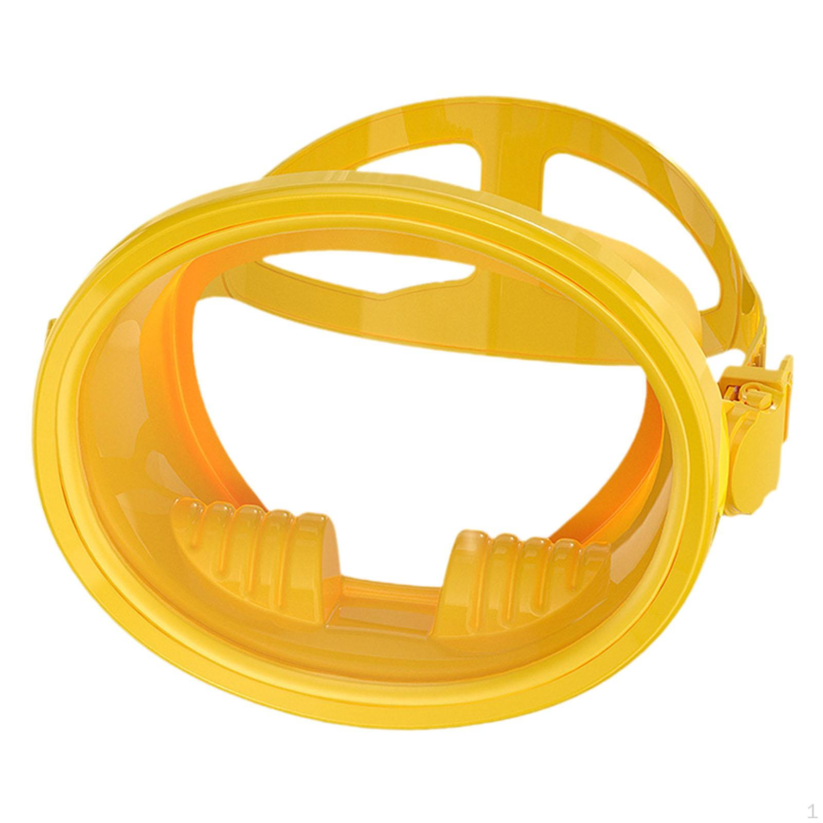 

Diving Scuba Goggles Comfortable Lightweight Equipment Waterproof Wide View Clear Lens for Adults золотий