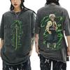 Hot Sale Anime Demon Slayer Kokushibo Graphic Print T-Shirt Men Women Loose Casual Oversize Top Streetwear Harajuku Short Sleeve Cotton Summer New Tee