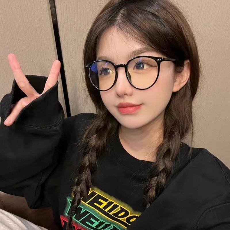 Korean Trendy Glasses Women Anti-Blue Light Eyeglasses