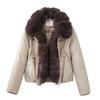 European goods pie overcome women's short autumn and winter new imitation fox big fur collar down cotton clothes loose cotton clothes