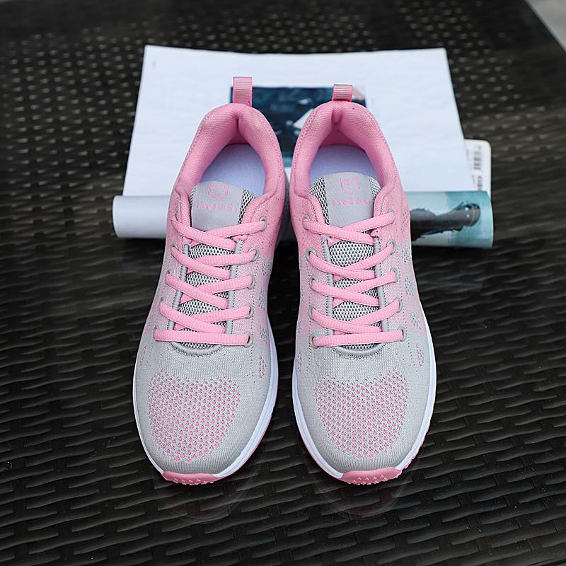 Womens Casual Running Shoes Breathable Knit Sneakers for Ladies Lightweight Sports Shoes Size 35-42