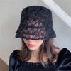 Lace Hat For Women Flower Wide Brim Sun Hats Outdoor Beach Hollow Summer Fisherman Hats Ladies Bucket Hat Female
