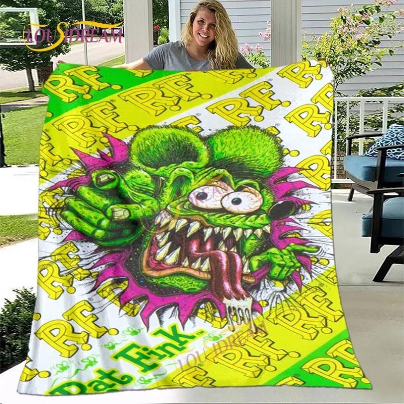Cute Children's Holiday Birthday Gift Cartoon Rat Fink Cute Home Bedroom Decoration Thin Sofa Cover Sheets Four Seasons Blanket
