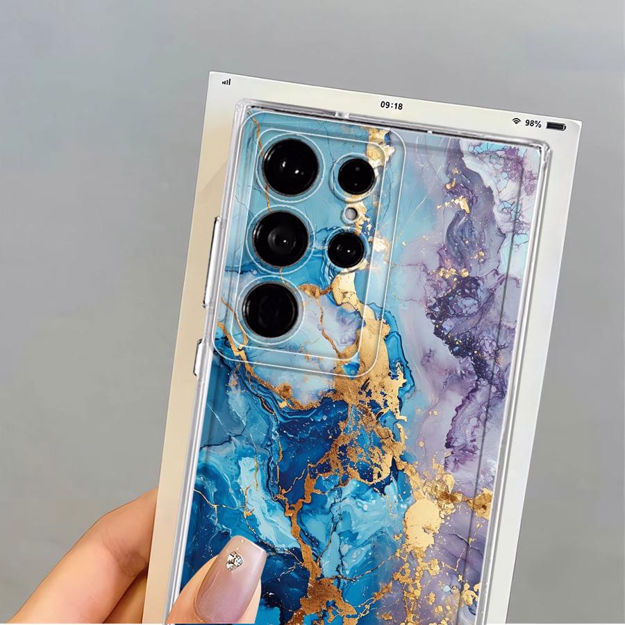 Colored Marble (3) Phone Cover Case for Samsung Galaxy S26 S21 S20 Plus Note 20 Ultra 10 S24 S23 Ultra S22 FE S25 Edge