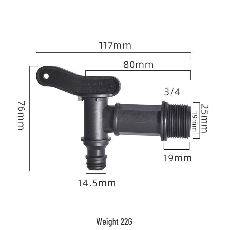 IBC Tote S60*6 Small Nozzle Connector, Rain Barrel Faucet, Garden Accessory