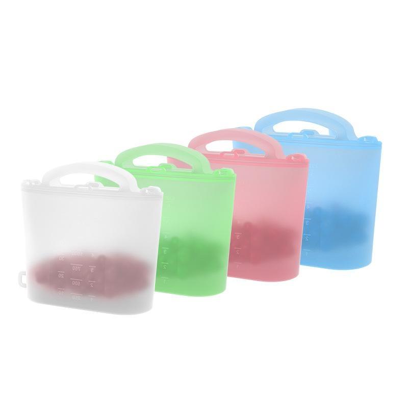 Saco Congelador 1000 1200 1500Ml Auto Selante À Prova de Vazamento Reutilizável Saco para Conservar Fresco Para Piquenique Refrigeração de Alimentos