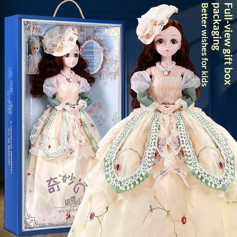 Childlike Barbie Doll Gift Box Set Large 60cm Girl Doll Simulation Princess Children's Gift Toy