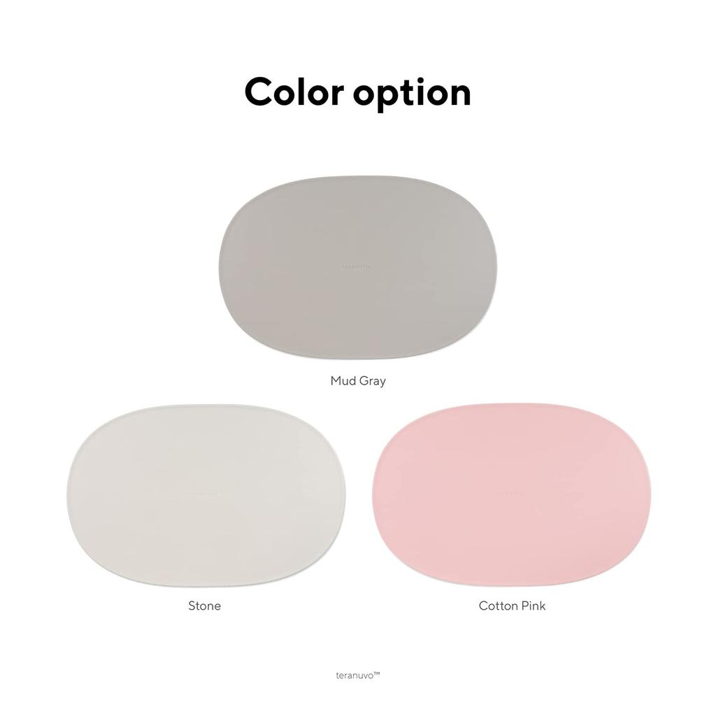 Teranuvo Kiesel Tischsets für Esszimmer Sicheres Silikonmaterial Schlammtische, Wasserdicht, Rutschfest, Langlebig, Ungiftig, (1 Stück, Grau)