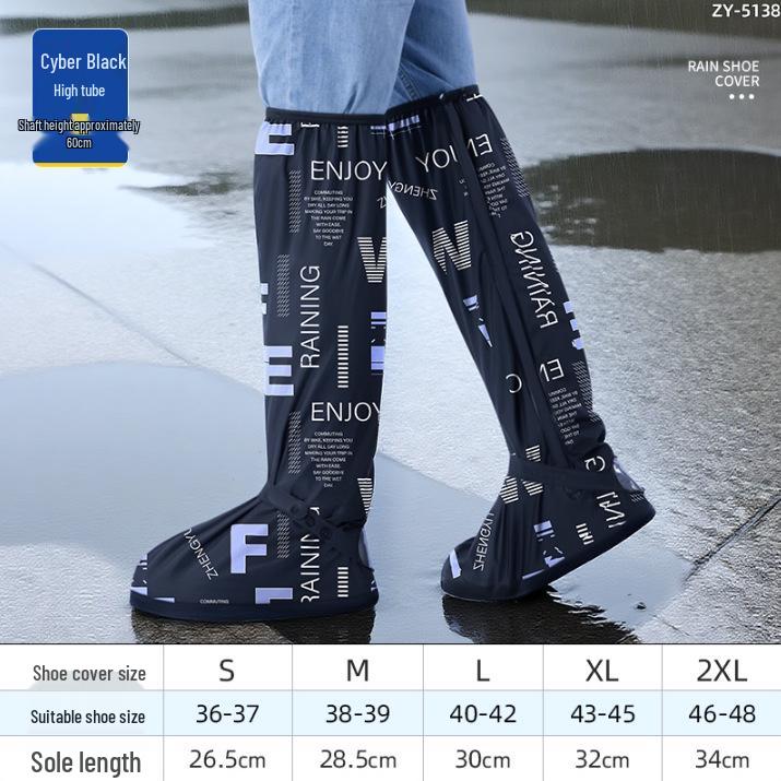 

Водонепроницаемые Нескользящие Чехлы для Дождевых Сапог до Колена для Мужчин и Женщин - Прочные, Толстые, Высокие для Защиты при Использовании на Открытом Воздухе и Велоспорте Small