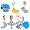 Holiday Sea Charm Whale Little Yellow Duck Pendant S925 Silver Bead Fit Bracelet Diy For Women Fine Jewelry Love Gift