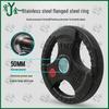 Youjin Rubber Coated Cast Iron Barbell Plates with 5cm Hole