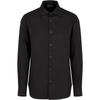 Solid Pattern Jacquard Single-Breasted Straight Long Sleeve Shirt Men Shirts Black 6D1C86-1NIUZ-F019