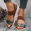 Snakeskin Print Wedge Sandals for Women Summer Fashion Non Slip Beach Shoes Woman Lightweight Causal Sports Sandalias Mujer