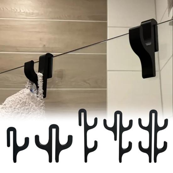 Háček na sprchové dveře Bez vrtání Ochrana proti poškrábání Univerzální velikost Věšák do vany Snadná instalace Koupelnový organizér