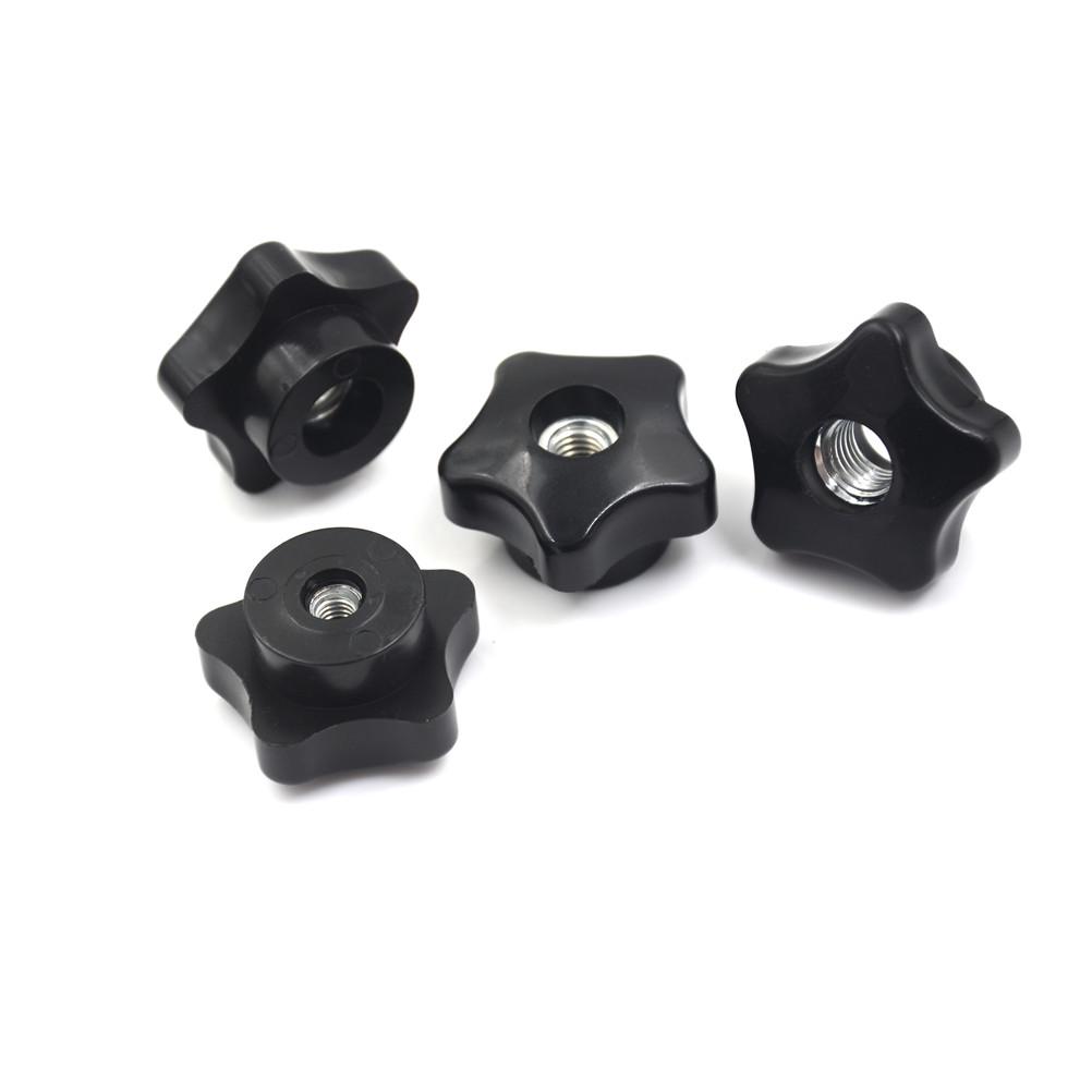 2Pcs M4 M5 M6 M8 Plum Bakelite Hand Tighten Nuts Handle Star Mechanical Black Thumb M6 2Pcs M4 M5 M6 M8 Plum Bakelite Hand Tighten Nuts Handle Star Mechanical Black Thumb M6