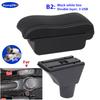 For Fiat Panda armrest box For Fiat Panda II 2 armrest box Center Storage box Interior Retrofit USB charging Car Accessories