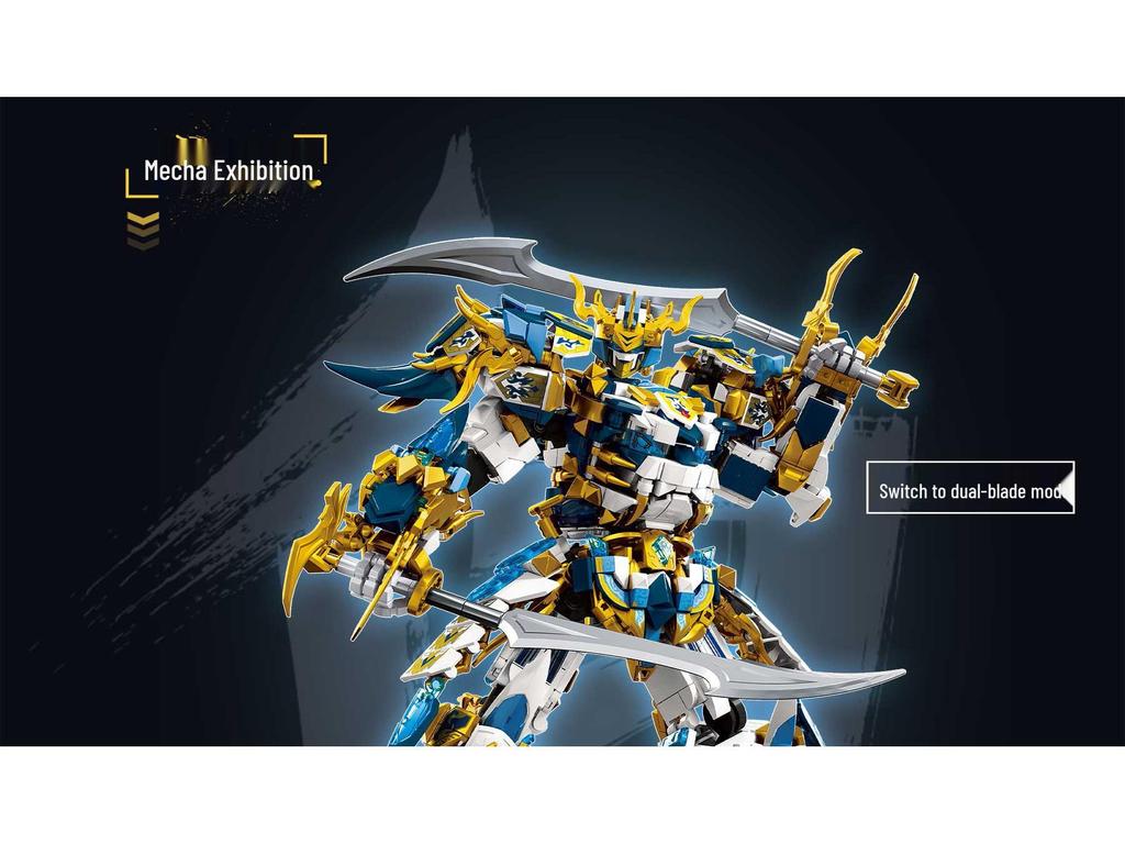Le Yi 62030-37 Guan Yu Azure Dragon & Zhao Yun White Tiger Mecha Building Block Toy