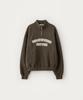 Sseomweeobeoteo Square Logo Half Zip-Up Sweatshirt - Brown