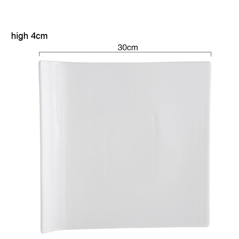 Simple Square Ceramic Pasta Steak Plate Sashimi Sushi Plates Home Kitchen Solid Color Tableware Cooking Dish Snack Desserts Dish