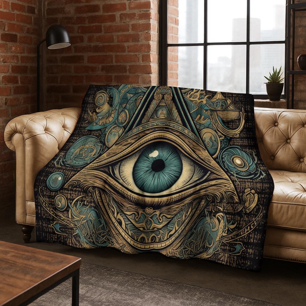 Beauty Eye of Providence Freemasonry Evil Eyes Flannel Blanket,Warm and Cozy Soft Throw Blanket for Home Bedroom Bed Sofa Kids
