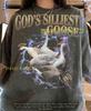 God S Silliest Goose Geese Funny Meme Bird Lover Comfort Colors® Tshirt, Vintage Bootleg 90S Retro Graphic Wildlife Nature Tees,
