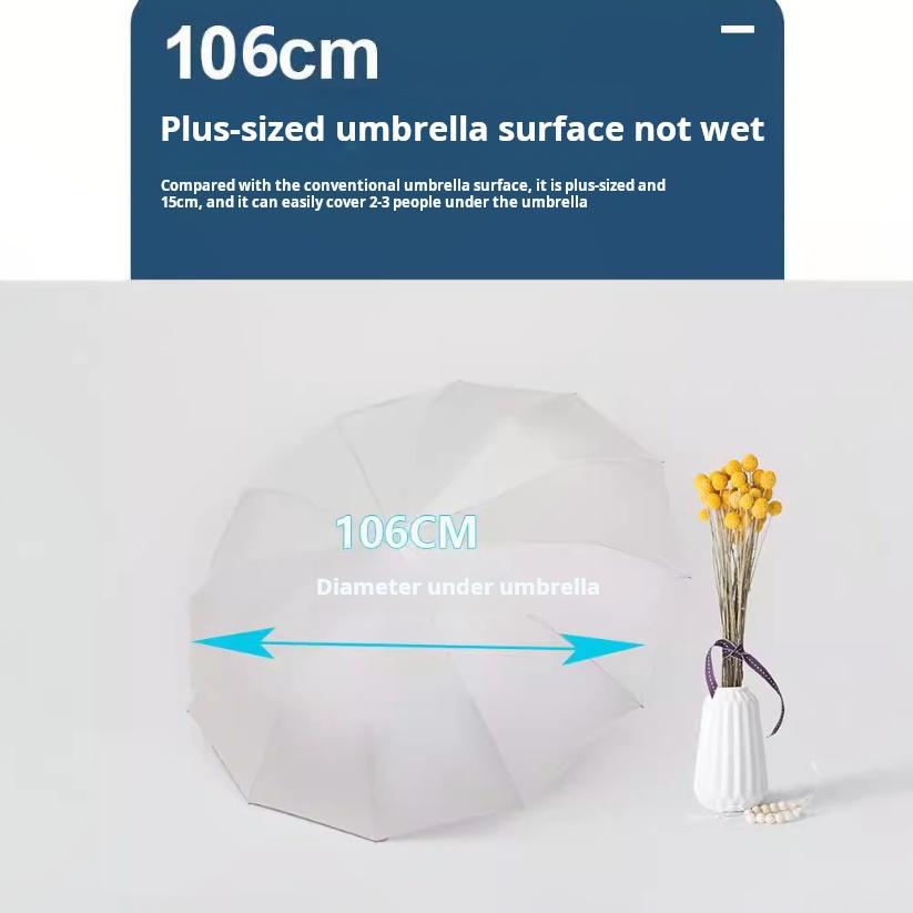 Umbrella UV-blocking sunshade suitable for both rain and sunshine fully automatic folding umbrella high-end sunscreen umbrella