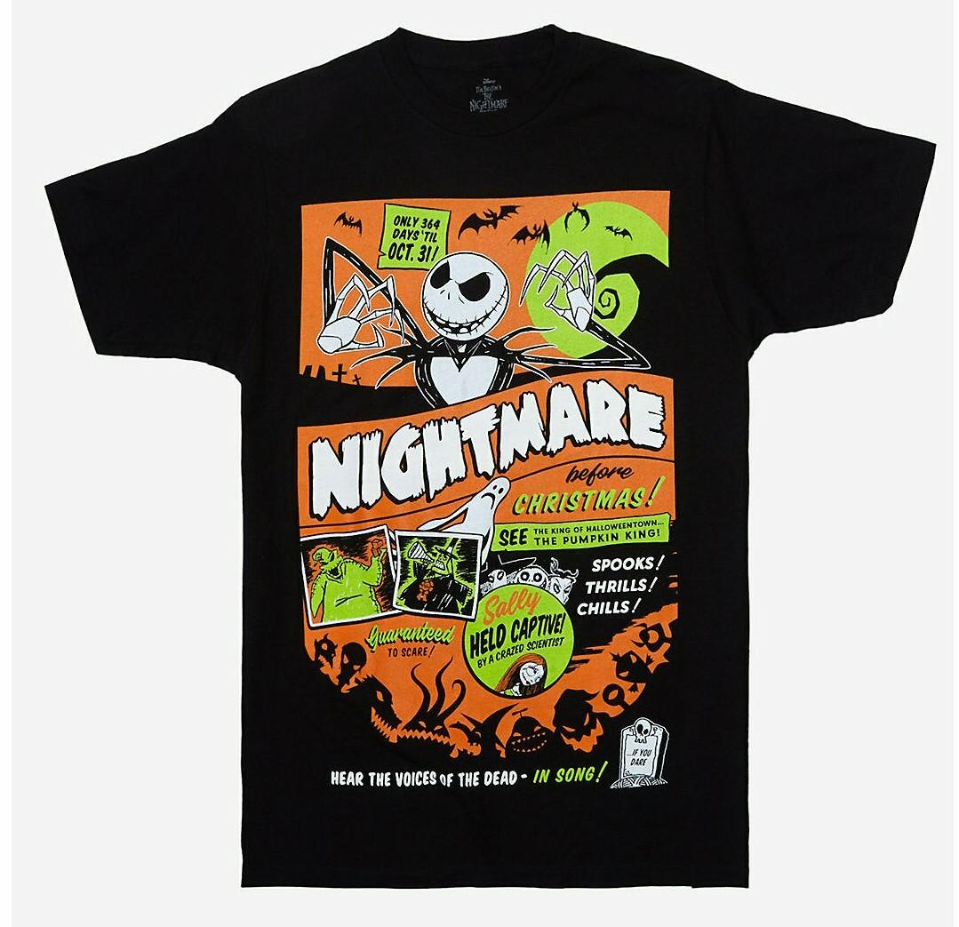 26 Jack Skellington The Nightmare before Christmas Neon Poster T-Shirt New Unisex T-Shirt M