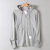 Spring and Autumn New Trendy Men's and Women's Long-Sleeve Sweatshirt with Back Tapestry, Loose Casual Hooded Zip-Up Jacket