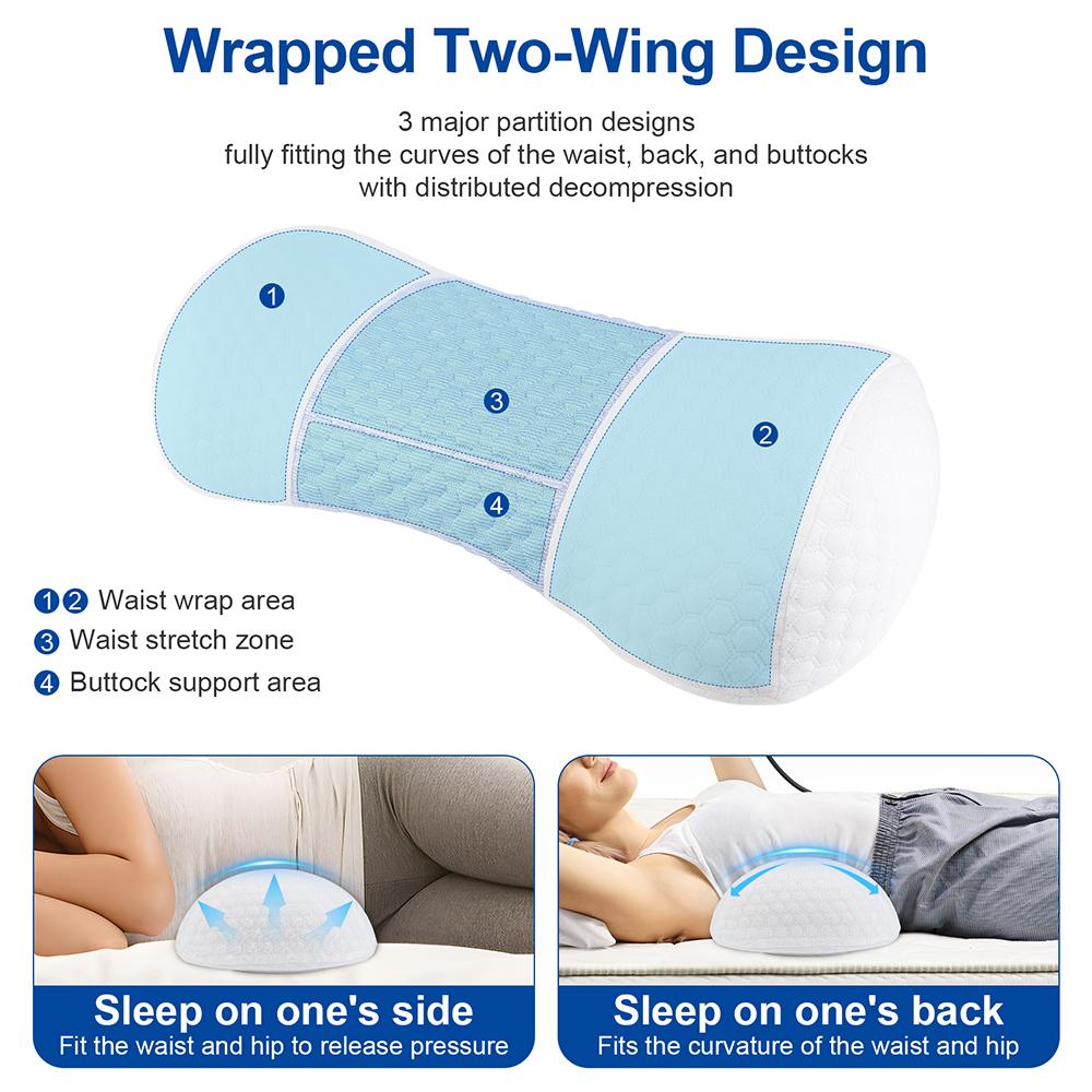 Airbag Waist Massage Pillow Waist Spine Support Massager Electric Lumbar Traction Support Cushion Back Vibration Massage Pillow